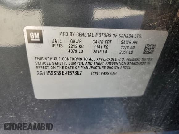 ✅ 2014 Chevrolet Impala LTZ • VIN: 2G1155S39E9157302 • Лот: 77084584. Опубликован ранее на Copart с пробегом 158 945 миль. Бесплатный доступ к архиву аукционных продаж из США и подробный отчёт об истории автомобиля на DreamBid. Изображение 12.