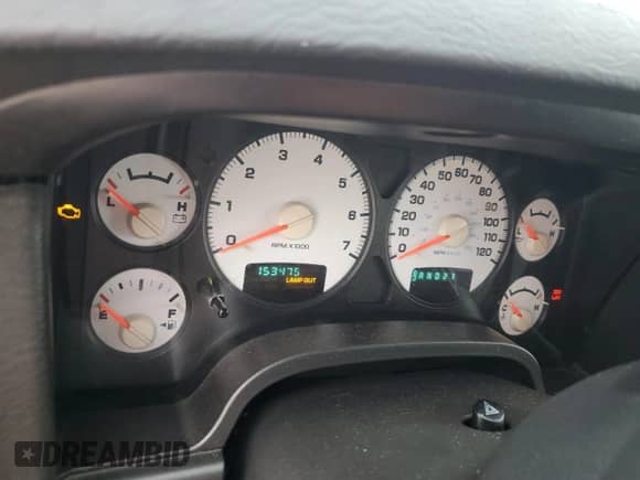 2005 Dodge 1500 SLT with VIN 1D7HA18N25S274100, listed as a Copart auction lot 64708684 with 153,475 mi miles and Salvage title. Bid and sale history available at DreamBid. Image 9.