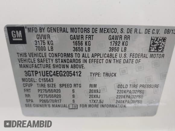 ✅ 2014 GMC Sierra 1500 SLE • VIN: 3GTP1UEC4EG205412 • Lot: 43432878. Wystawiony na IAAI z przebiegiem 116 439 mil. Bezpłatny archiwum sprzedaży aukcyjnych z USA i szczegółowy raport historii pojazdu na DreamBid. Zdjęcie 9.