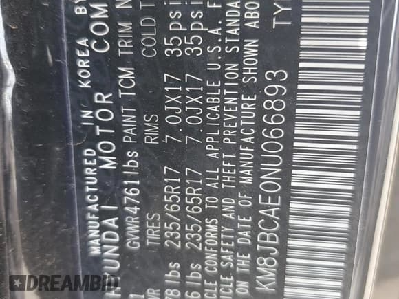 ✅ 2022 Hyundai Tucson Preferred • VIN: KM8JBCAE0NU066893 • Lot: 61813864. Wystawiony na Copart z przebiegiem 39 508 mil. Bezpłatny archiwum sprzedaży aukcyjnych z USA i szczegółowy raport historii pojazdu na DreamBid. Zdjęcie 13.