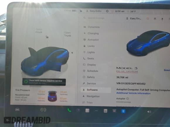 ✅ 2023 Tesla Model 3 Performance • VIN: 5YJ3E1EC8PF465452 • Лот: 95122925. Опубликован ранее на Copart с пробегом 39 706 миль. Бесплатный доступ к архиву аукционных продаж из США и подробный отчёт об истории автомобиля на DreamBid. Изображение 9.