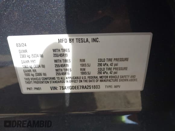 ✅ 2024 Tesla Model Y Long Range • VIN: 7SAYGDEE7RA251803 • Lot: 43020442. Wystawiony na IAAI z przebiegiem 16 335 mil. Bezpłatny archiwum sprzedaży aukcyjnych z USA i szczegółowy raport historii pojazdu na DreamBid. Zdjęcie 9.