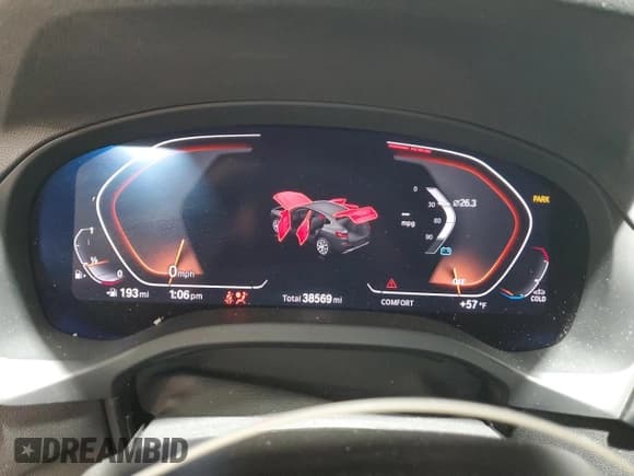 ✅ 2021 BMW X4 xDrive30i • VIN: 5UX2V1C02M9F43235 • Lot: 92528985. Listed on Copart with 38,569 mi. Free auction sales archive from the USA and detailed vehicle history report at DreamBid. Image 9.