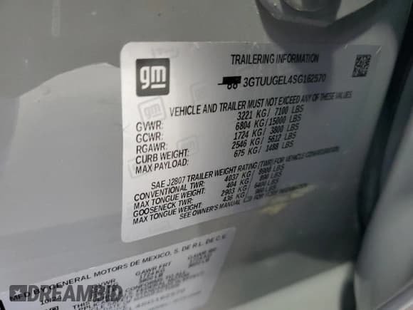 ✅ 2025 GMC Sierra 1500 Denali • VIN: 3GTUUGEL4SG162570 • Лот: 63440085. Опубликован ранее на Copart с пробегом 334 миль. Бесплатный доступ к архиву аукционных продаж из США и подробный отчёт об истории автомобиля на DreamBid. Изображение 12.