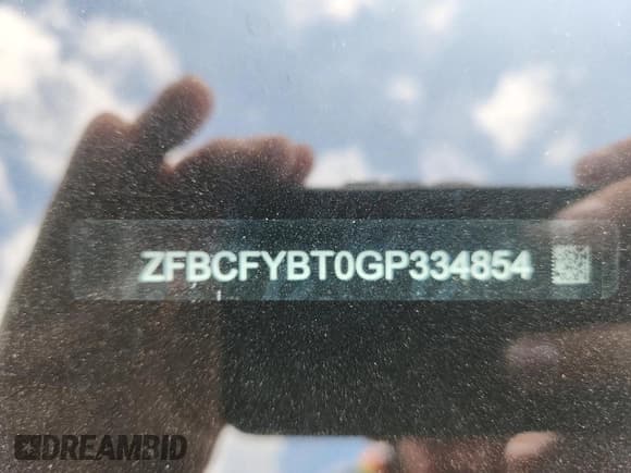 ✅ 2016 FIAT 500X Easy • VIN: ZFBCFYBT0GP334854 • Lot: 55579675. Listed on Copart with 54,329 mi. Free auction sales archive from the USA and detailed vehicle history report at DreamBid. Image 12.