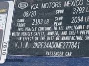 ✅ 2021 Kia Forte LXS • VIN: 3KPF24AD0ME277841 • Lot: 43536054. Wystawiony na IAAI z przebiegiem 78 336 mil. Bezpłatny archiwum sprzedaży aukcyjnych z USA i szczegółowy raport historii pojazdu na DreamBid. Zdjęcie 9.