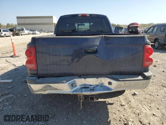 2005 Dodge Dakota SLT with VIN 1D7HE48N55S133057, listed as a Copart auction lot 76708354 with 134,561 mi miles and Salvage title. Bid and sale history available at DreamBid. Image 6.
