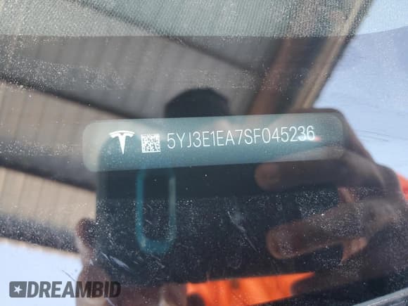 ✅ 2025 Tesla Model 3 Long Range • VIN: 5YJ3E1EA7SF045236 • Lot: 90032805. Listed on Copart with Not provided. Free auction sales archive from the USA and detailed vehicle history report at DreamBid. Image 12.