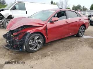 2025 Hyundai Elantra Limited with VIN KMHLN4DJ0SU122129, listed as a Copart auction lot 66524795 with Not provided miles and Salvage title. Bid and sale history available at DreamBid. Image 1.