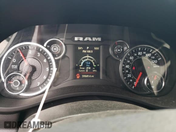 ✅ 2023 Ram 2500 Big Horn • VIN: 3C6UR5DJ1PG536704 • Lot: 66007495. Listed on Copart with 59,849 mi. Free auction sales archive from the USA and detailed vehicle history report at DreamBid. Image 9.