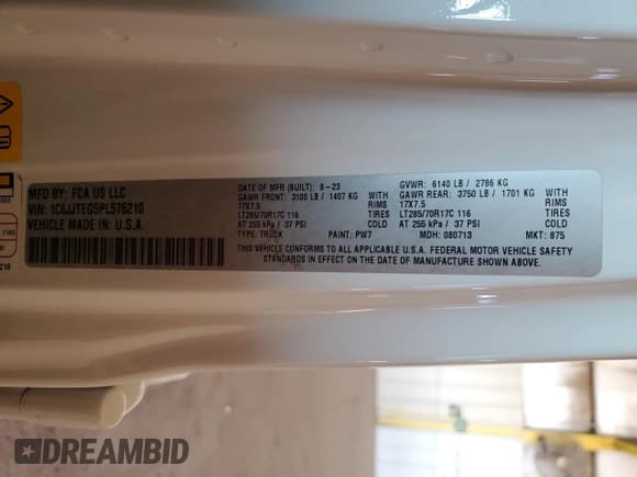 ✅ 2023 Jeep Gladiator Mojave • VIN: 1C6JJTEG5PL576210 • Lot: 85268485. Wystawiony na Copart z przebiegiem 21 758 mil. Bezpłatny archiwum sprzedaży aukcyjnych z USA i szczegółowy raport historii pojazdu na DreamBid. Zdjęcie 13.