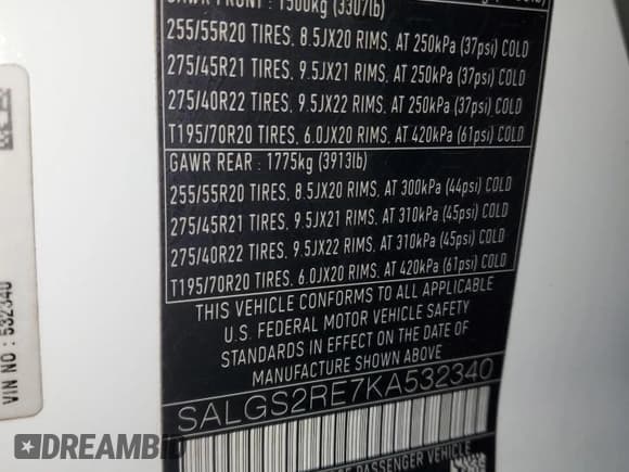 ✅ 2019 Land Rover Range Rover • VIN: SALGS2RE7KA532340 • Lot: 68824015. Listed on Copart with 75,254 mi. Free auction sales archive from the USA and detailed vehicle history report at DreamBid. Image 14.