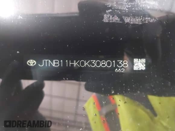 2019 Toyota Camry LE with VIN JTNB11HK0K3080138, listed as a IAAI auction lot 43236866 with 98,032 mi miles and . Bid and sale history available at DreamBid. Image 9.