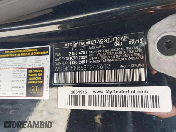 ✅ 2014 Mercedes-Benz E 350 • VIN: WDDKJ5KB6EF246613 • Lot: 42822390. Listed on IAAI with 132,778 mi. Free auction sales archive from the USA and detailed vehicle history report at DreamBid. Image 9.