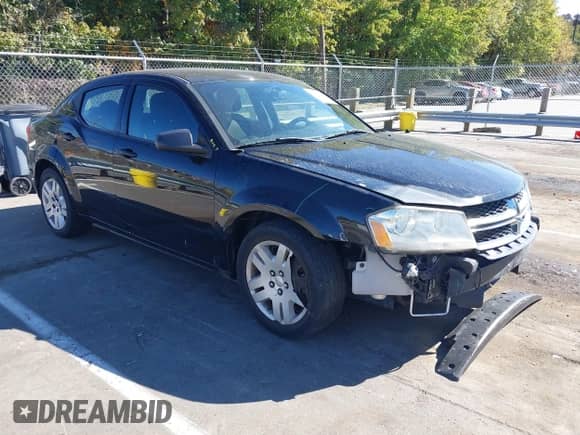 2013 Dodge Avenger SE with VIN 1C3CDZAB8DN677218, listed as a IAAI auction lot 43470109 with 140,223 mi miles and . Bid and sale history available at DreamBid. Image 1.