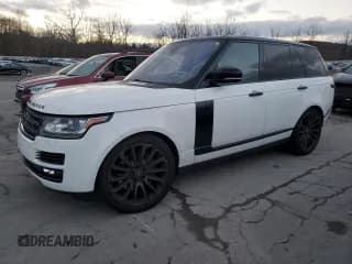 ✅ 2017 Land Rover Range Rover • VIN: SALGS2FE8HA353656 • Lot: 92240275. Listed on Copart with 49,998 mi. Free auction sales archive from the USA and detailed vehicle history report at DreamBid. Image 1.