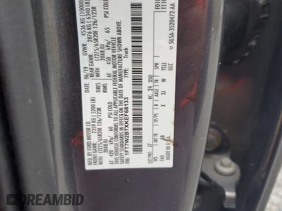 ✅ 2019 Ford F-250 XLT • VIN: 1FT7W2BTXKEF68133 • Lot: 90440475. Listed on Copart with 79,838 mi. Free auction sales archive from the USA and detailed vehicle history report at DreamBid. Image 13.