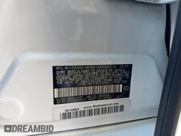 ✅ 2015 Lexus GS 350 • VIN: JTHBE1BL7FA010646 • Lot: 92347605. Wystawiony na Copart z przebiegiem 223 531 mil. Bezpłatny archiwum sprzedaży aukcyjnych z USA i szczegółowy raport historii pojazdu na DreamBid. Zdjęcie 10.