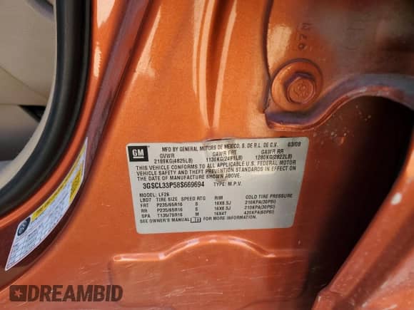 2008 Saturn VUE XE с VIN 3GSCL33P58S669694, выставлен на аукционе Copart как лот 72835024 с пробегом 155 277 миль миль и Чистый • Clean title. История ставок и продаж доступна на DreamBid. Изображение 13.