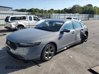 2023 Honda Accord EX-L with VIN 1HGCY2F68PA004607, listed as a Copart auction lot 81407205 with 46,480 mi miles and Salvage title. Bid and sale history available at DreamBid. Image 1.