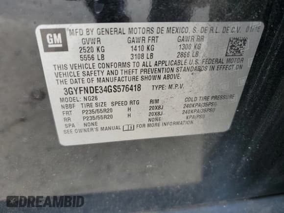 ✅ 2016 Cadillac SRX Premium Collection • VIN: 3GYFNDE34GS576418 • Lot: 60481695. Wystawiony na Copart z przebiegiem 97 821 mil. Bezpłatny archiwum sprzedaży aukcyjnych z USA i szczegółowy raport historii pojazdu na DreamBid. Zdjęcie 13.