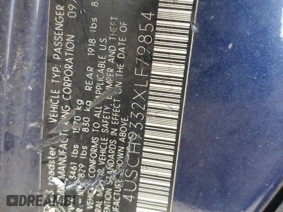 ✅ 1999 BMW Z3 2.5 • VIN: 4USCH9332XLF79854 • Лот: 73642944. Опубликован ранее на Copart с пробегом 175 110 миль. Бесплатный доступ к архиву аукционных продаж из США и подробный отчёт об истории автомобиля на DreamBid. Изображение 12.