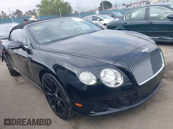 ✅ 2013 Bentley Continental GT • VIN: SCBGR3ZAXDC080271 • Lot: 39498924. Listed on IAAI with 39,873 mi. Free auction sales archive from the USA and detailed vehicle history report at DreamBid. Image 1.