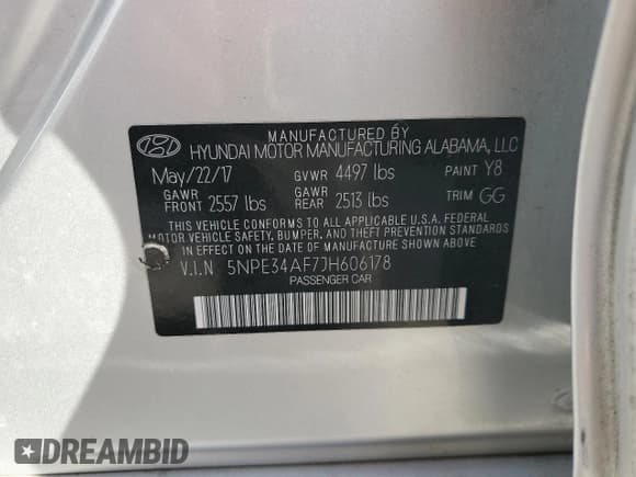 ✅ 2018 Hyundai Sonata Limited • VIN: 5NPE34AF7JH606178 • Lot: 41061573. Listed on Copart with 78,730 mi. Free auction sales archive from the USA and detailed vehicle history report at DreamBid. Image 14.