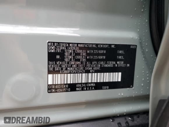 ✅ 2023 Toyota RAV4 Hybrid XLE Premium • VIN: 4T3B6RFV3PU128429 • Lot: 85764975. Wystawiony na Copart z przebiegiem 10 239 mil. Bezpłatny archiwum sprzedaży aukcyjnych z USA i szczegółowy raport historii pojazdu na DreamBid. Zdjęcie 13.