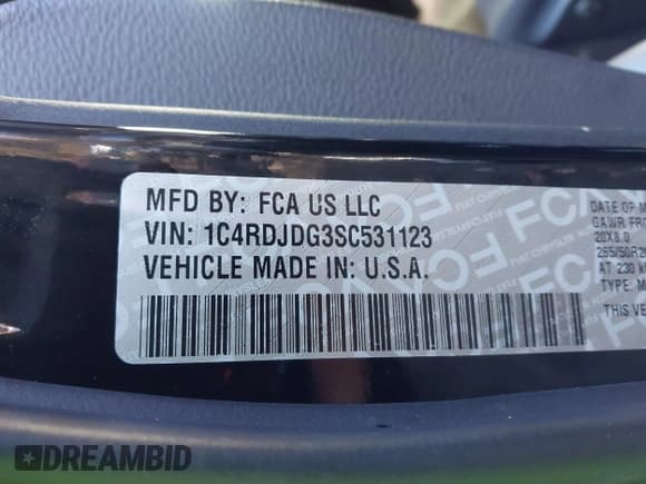 ✅ 2025 Dodge Durango GT • VIN: 1C4RDJDG3SC531123 • Lot: 43659227. Wystawiony na IAAI z przebiegiem 19 088 mil. Bezpłatny archiwum sprzedaży aukcyjnych z USA i szczegółowy raport historii pojazdu na DreamBid. Zdjęcie 9.
