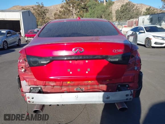 ✅ 2021 Infiniti Q50 Red Sport 400 • VIN: JN1FV7DP3MM850783 • Lot: 41335175. Listed on IAAI with 59,113 mi. Free auction sales archive from the USA and detailed vehicle history report at DreamBid. Image 17.