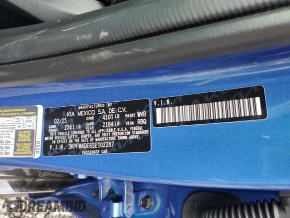 ✅ 2025 Kia K4 GT-Line • VIN: 3KPFW4DE6SE102287 • Lot: 86514295. Wystawiony na Copart z przebiegiem 5 513 mil. Bezpłatny archiwum sprzedaży aukcyjnych z USA i szczegółowy raport historii pojazdu na DreamBid. Zdjęcie 12.