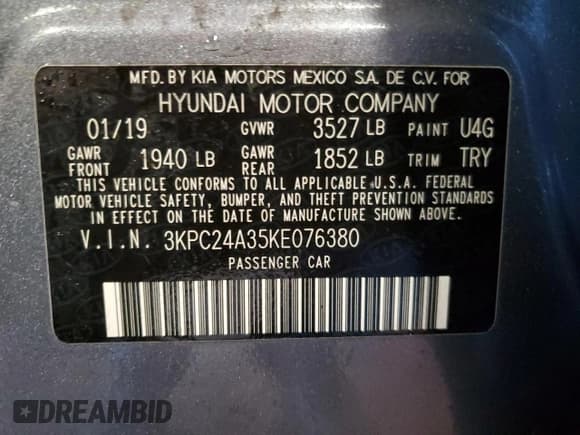 ✅ 2019 Hyundai Accent SE • VIN: 3KPC24A35KE076380 • Лот: 75498284. Опубликован ранее на Copart с пробегом 156 645 миль. Бесплатный доступ к архиву аукционных продаж из США и подробный отчёт об истории автомобиля на DreamBid. Изображение 12.