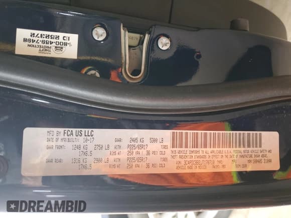 ✅ 2018 Dodge Journey SXT • VIN: 3C4PDCBB2JT170710 • Lot: 82655535. Wystawiony na Copart z przebiegiem 99 745 mil. Bezpłatny archiwum sprzedaży aukcyjnych z USA i szczegółowy raport historii pojazdu na DreamBid. Zdjęcie 13.