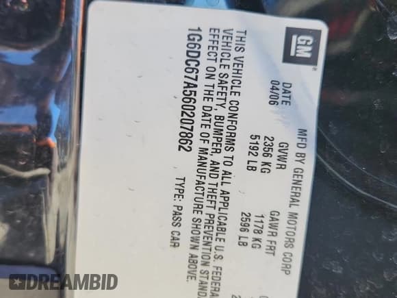 ✅ 2006 Cadillac STS • VIN: 1G6DC67A560207862 • Lot: 90120925. Wystawiony na Copart z przebiegiem 114 400 mil. Bezpłatny archiwum sprzedaży aukcyjnych z USA i szczegółowy raport historii pojazdu na DreamBid. Zdjęcie 12.