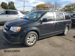 2018 Dodge Grand Caravan SXT z VIN 2C4RDGCG8JR264426, wystawiony jako Copart lot #90086315 z przebiegiem 97 761 mil mil oraz Szkoda całkowita • Salvage title. Historia ofert i sprzedaży dostępna na DreamBid. Obrazek 1.