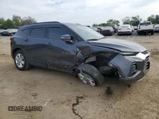 2022 Chevrolet Blazer LT with VIN 3GNKBHR48NS141140, listed as a Copart auction lot 67086294 with 52,333 mi miles and Salvage title. Bid and sale history available at DreamBid. Image 4.