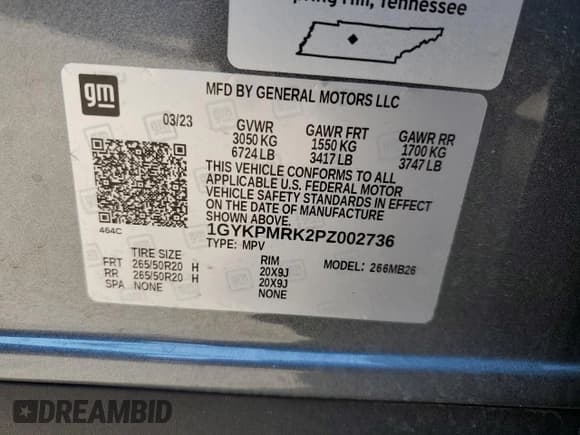 ✅ 2023 Cadillac LYRIQ RWD Luxury • VIN: 1GYKPMRK2PZ002736 • Lot: 49959504. Wystawiony na Copart z przebiegiem 8 471 mil. Bezpłatny archiwum sprzedaży aukcyjnych z USA i szczegółowy raport historii pojazdu na DreamBid. Zdjęcie 14.