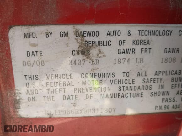 ✅ 2009 Chevrolet Aveo 1LT • VIN: KL1TD66EX9B311807 • Lot: 40929234. Wystawiony na IAAI z przebiegiem 139 177 mil. Bezpłatny archiwum sprzedaży aukcyjnych z USA i szczegółowy raport historii pojazdu na DreamBid. Zdjęcie 9.