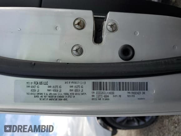 ✅ 2020 Dodge Challenger GT • VIN: 2C3CDZKG1LH106266 • Lot: 86518565. Listed on Copart with 72,185 mi. Free auction sales archive from the USA and detailed vehicle history report at DreamBid. Image 13.