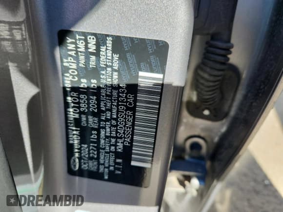 ✅ 2025 Hyundai Elantra SEL Convenience • VIN: KMHLS4DG9SU913434 • Lot: 89688055. Listed on Copart with 15,728 mi. Free auction sales archive from the USA and detailed vehicle history report at DreamBid. Image 13.