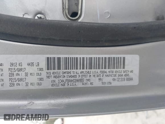 ✅ 2017 Jeep Patriot Sport • VIN: 1C4NJPBAXHD200955 • Lot: 41597096. Listed on IAAI with 166,857 mi. Free auction sales archive from the USA and detailed vehicle history report at DreamBid. Image 9.