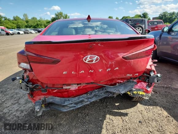 ✅ 2019 Hyundai Elantra Sport • VIN: KMHD04LB3KU837029 • Lot: 65980765. Listed on Copart with 111,837 mi. Free auction sales archive from the USA and detailed vehicle history report at DreamBid. Image 6.