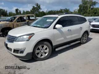 2014 Chevrolet Traverse LT z VIN 1GNKRHKD0EJ331733, wystawiony jako Copart lot #68180775 z przebiegiem Nie podano mil oraz Szkoda całkowita • Salvage title. Historia ofert i sprzedaży dostępna na DreamBid. Obrazek 1.