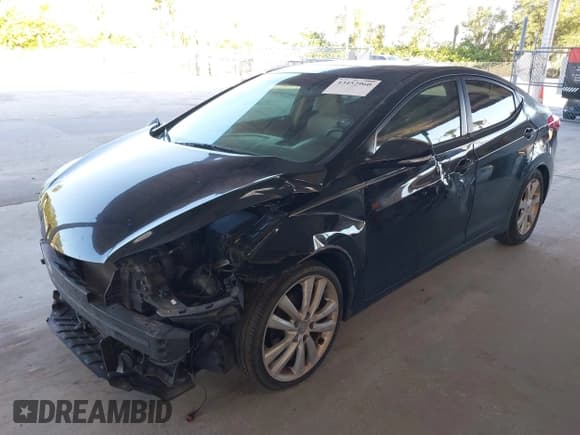 ✅ 2012 Hyundai Elantra Limited • VIN: 5NPDH4AEXCH145565 • Lot: 43452960. Listed on IAAI with 197,672 mi. Free auction sales archive from the USA and detailed vehicle history report at DreamBid. Image 2.