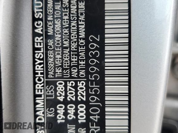 ✅ 2005 Mercedes-Benz C 230 Kompressor • VIN: WDBRF40J95F599392 • Lot: 71173385. Listed on Copart with 66,922 mi. Free auction sales archive from the USA and detailed vehicle history report at DreamBid. Image 12.