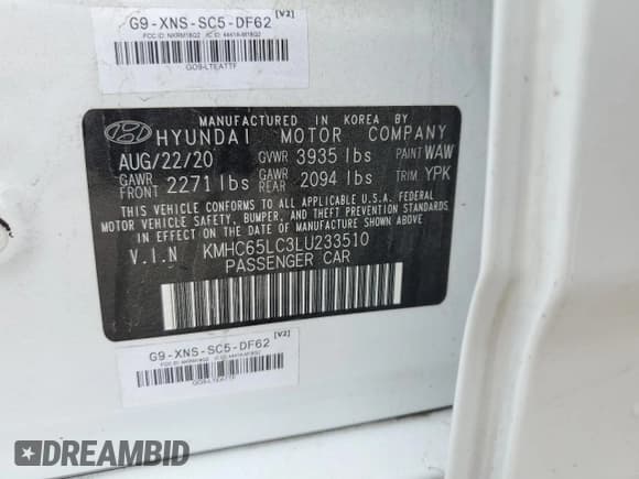 ✅ 2020 Hyundai Ioniq Blue • VIN: KMHC65LC3LU233510 • Лот: 78943354. Опубликован ранее на Copart с пробегом 98 351 миль. Бесплатный доступ к архиву аукционных продаж из США и подробный отчёт об истории автомобиля на DreamBid. Изображение 13.