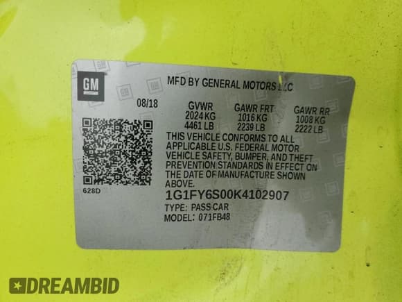 ✅ 2019 Chevrolet Bolt EV LT • VIN: 1G1FY6S00K4102907 • Lot: 52977385. Wystawiony na Copart z przebiegiem 44 600 mil. Bezpłatny archiwum sprzedaży aukcyjnych z USA i szczegółowy raport historii pojazdu na DreamBid. Zdjęcie 12.