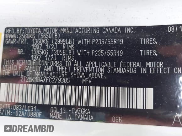 ✅ 2015 Lexus RX 350 • VIN: 2T2BK1BAXFC279305 • Лот: 43609044. Опубликован ранее на IAAI с пробегом 88 038 миль. Бесплатный доступ к архиву аукционных продаж из США и подробный отчёт об истории автомобиля на DreamBid. Изображение 9.