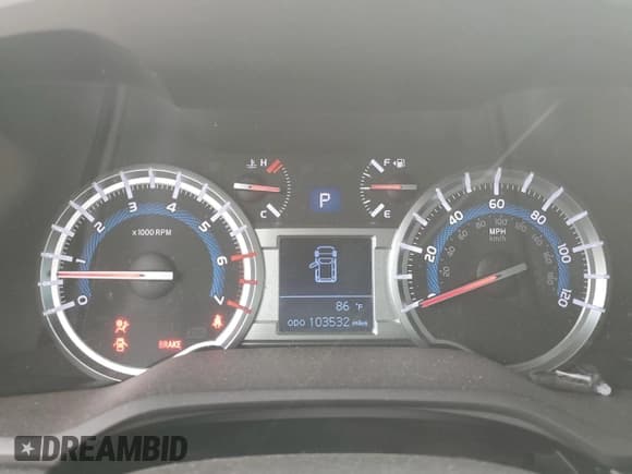 ✅ 2017 Toyota 4Runner SR5 • VIN: JTEBU5JRXH5414680 • Lot: 80647155. Listed on Copart with 103,532 mi. Free auction sales archive from the USA and detailed vehicle history report at DreamBid. Image 9.